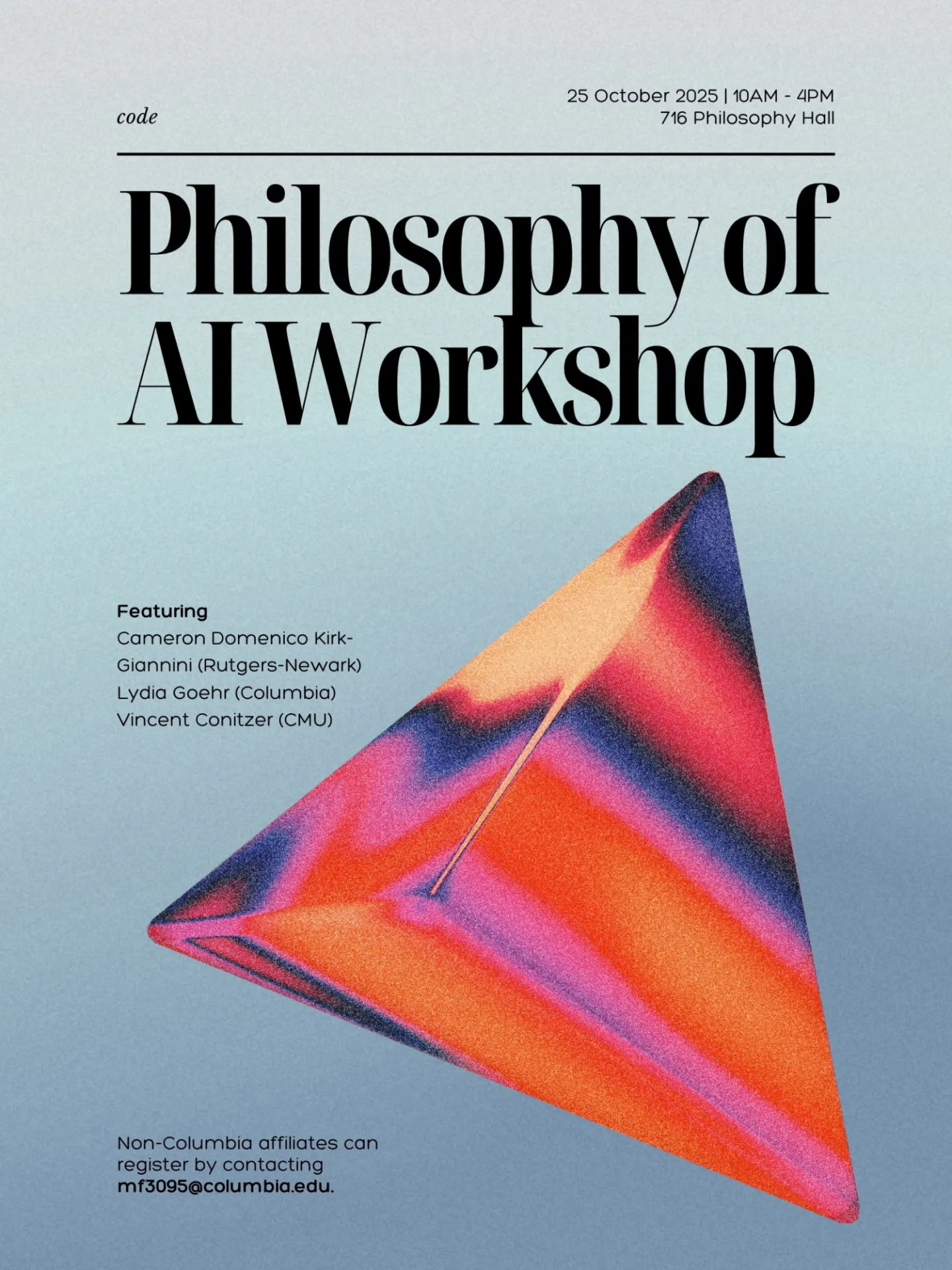 Philosophy of AI Workshop Poster